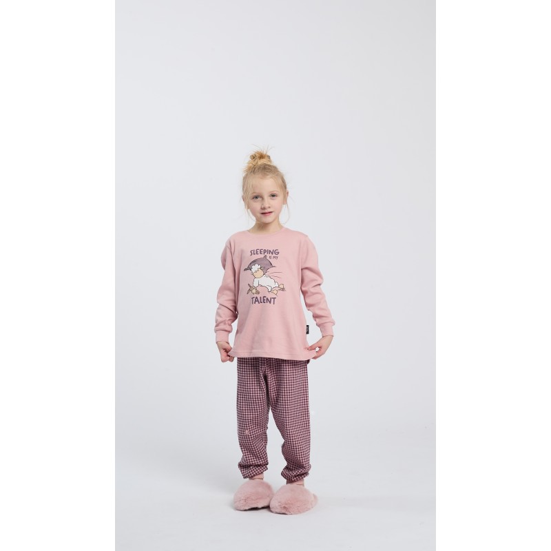 HAPPY PEOPLE - Παιδική Χειμερινή Πυτζάμα για Κορίτσι με Σφικτήρα SLEEPING TALENT (2-8 ετών)