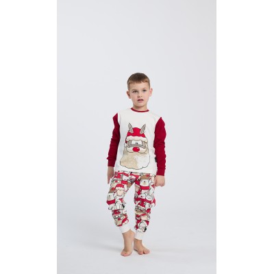 HAPPY PEOPLE - Εφηβική Χριστουγεννιάτικη Πυτζάμα για Αγόρι με Σφικτήρα NATALE (10-14 ετών)