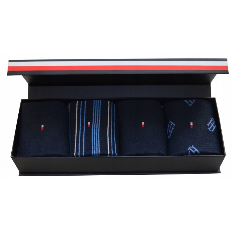 Tommy Hilfiger - Ανδρικές Κάλτσες TH Men Monogram Stripe Gift Box 4Pack