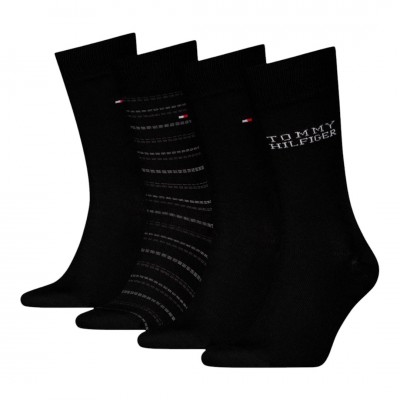 Tommy Hilfiger - Ανδρικές Κάλτσες TH Men Sock 4Pack Tin Gift Box Tommy Stripe