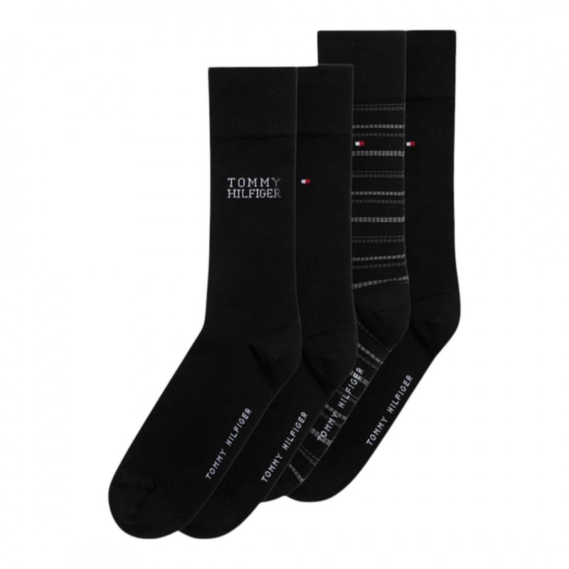 Tommy Hilfiger - Ανδρικές Κάλτσες TH Men Sock 4Pack Tin Gift Box Tommy Stripe