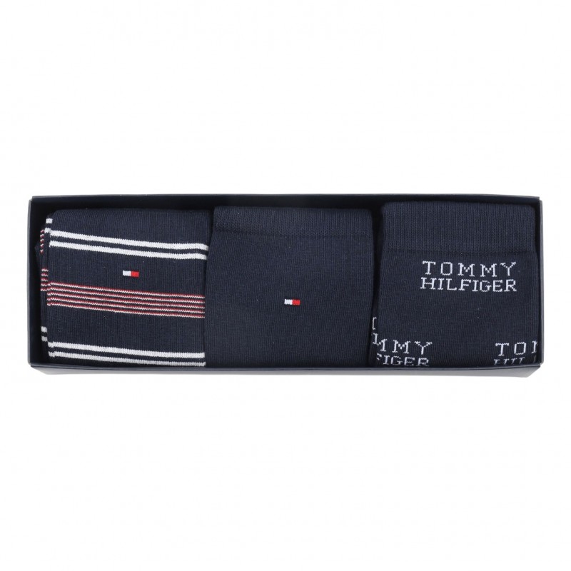 Tommy Hilfiger - Ανδρικές Κάλτσες TH Men Sock 3Pack Gift Box Tommy Stripe