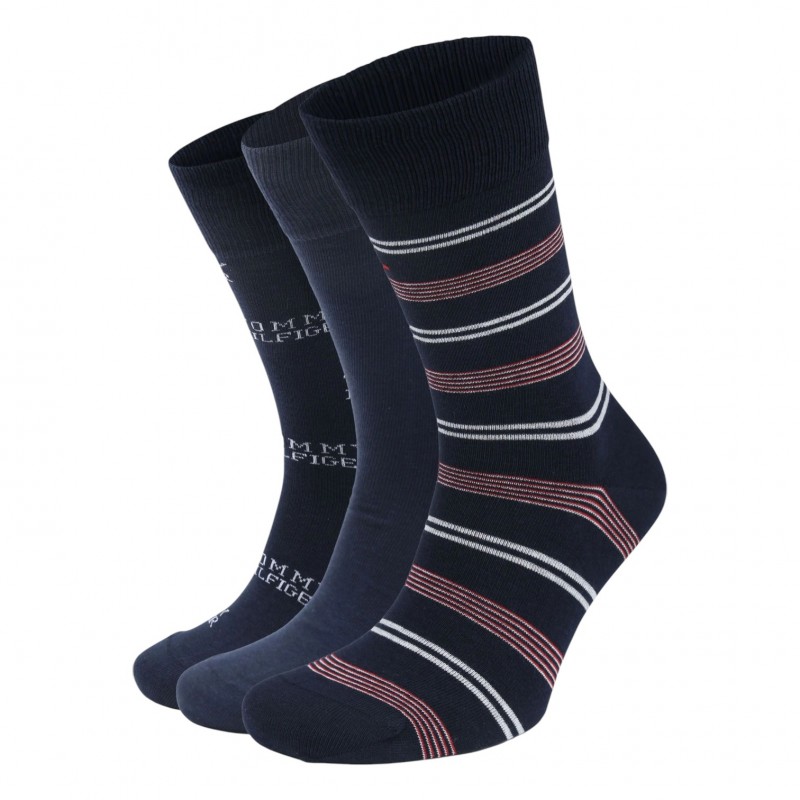 Tommy Hilfiger - Ανδρικές Κάλτσες TH Men Sock 3Pack Gift Box Tommy Stripe