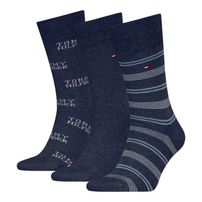 Tommy Hilfiger - Ανδρικές Κάλτσες TH Men Sock 3Pack Gift Box Tommy Stripe