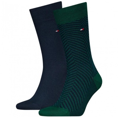 Tommy Hilfiger - Ανδρικές Κάλτσες TH Men Sock 2Pack Irregular Herringbone Stripe