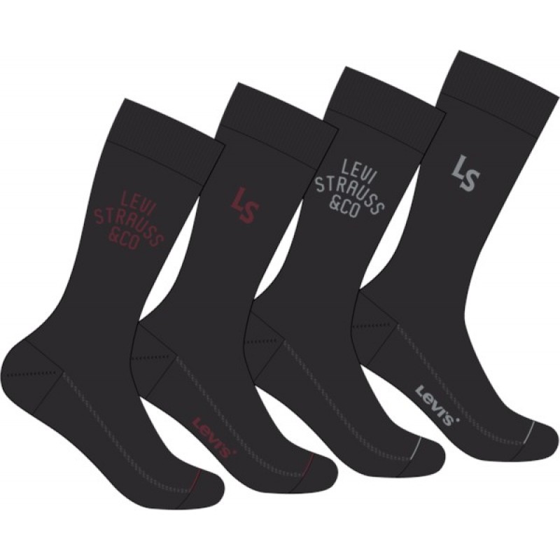 LEVI'S - Unisex Κάλτσες REG CUT LOGO GIFT BOX 4P