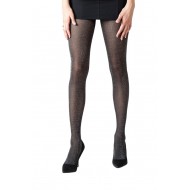 Ider - Γυναικείο Διάφανο Ελαστικό Καλσόν 20Den με Βελούδινη Αίσθηση και Ασημί Λούρεξ