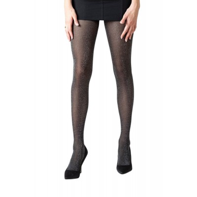 Ider - Γυναικείο Διάφανο Ελαστικό Καλσόν 20Den με Βελούδινη Αίσθηση και Ασημί Λούρεξ