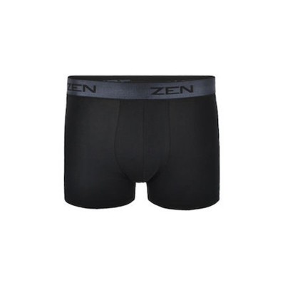 Zen Intimates - Boxer με Μεταλιζέ Εξωτερικό Λάστιχο - Μαύρο/Ανθρακί