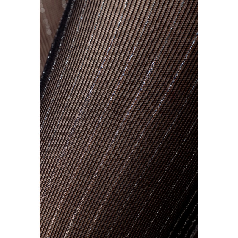 Ider - Γυναικείο Διχτυωτό Καλσόν 20Den με Σχέδιο Ασημί Λούρεξ Κάθετη Ρίγα