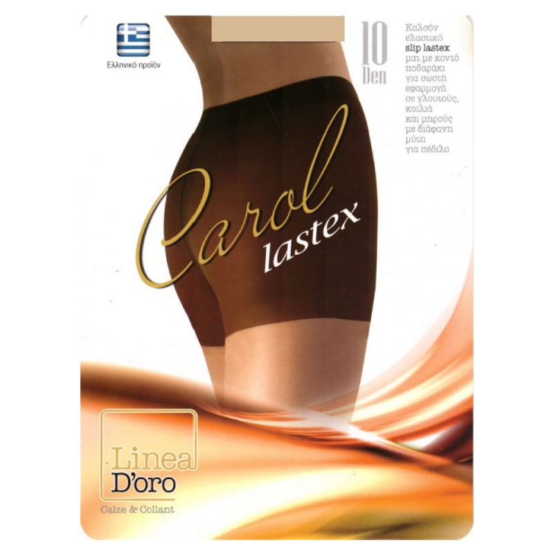 Linea D'oro - Καλσόν Σλιπ Λαστέξ 10Den με Μύτη για Πέδιλο - Caramel