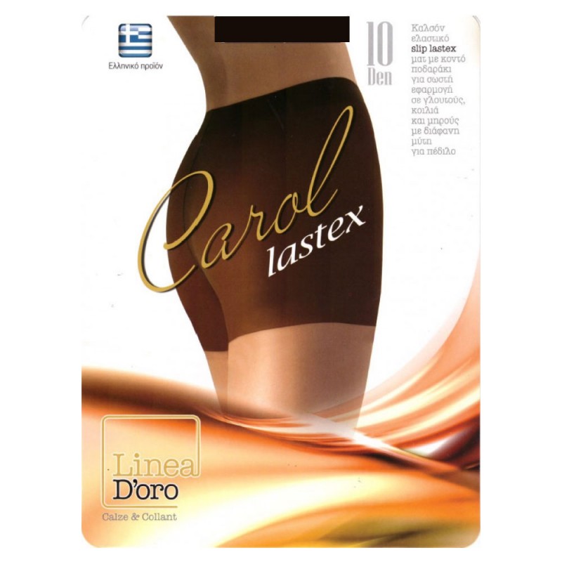 Linea D'oro - Καλσόν Σλιπ Λάστεξ 10Den με Μύτη για Πέδιλο - Μαύρο