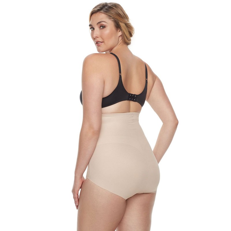 Naomi & Nicole Hi-Waist Brief - Λαστέξ Σλιπ Ψηλόμεσο Plus Size