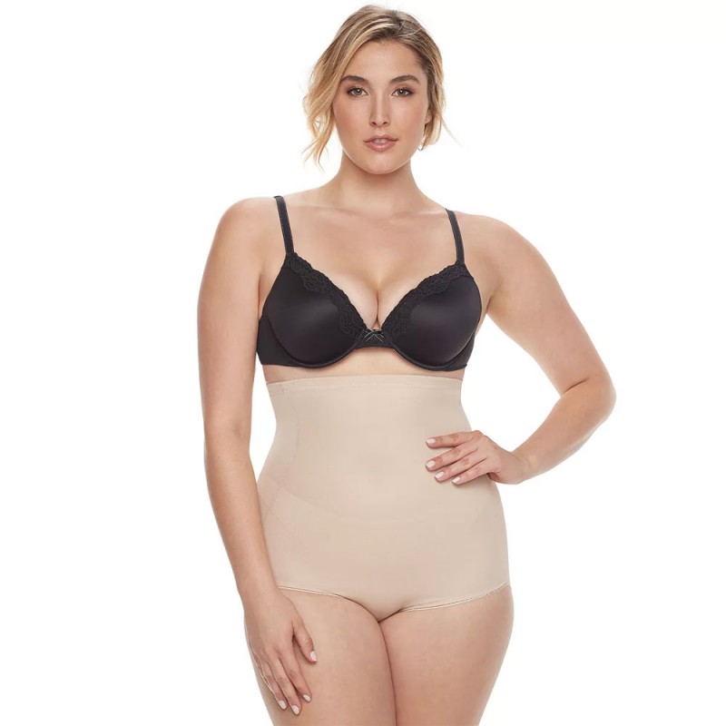 Naomi & Nicole Hi-Waist Brief - Λαστέξ Σλιπ Ψηλόμεσο Plus Size