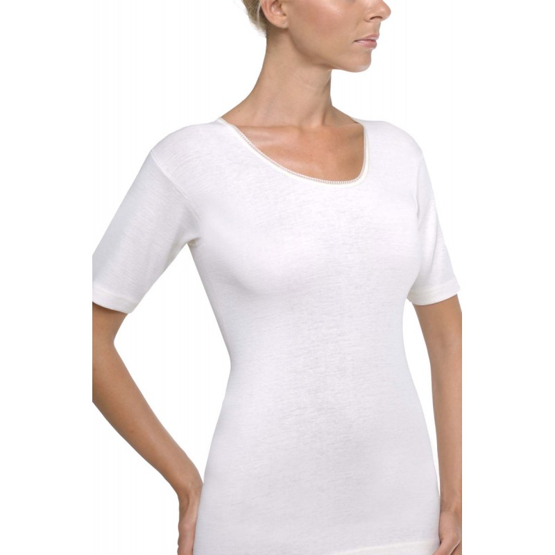 Helios Γυναικεία Φανέλα Κοντό Μανίκι (50% Μαλλί - 50% Βαμβάκι) 5(XL)