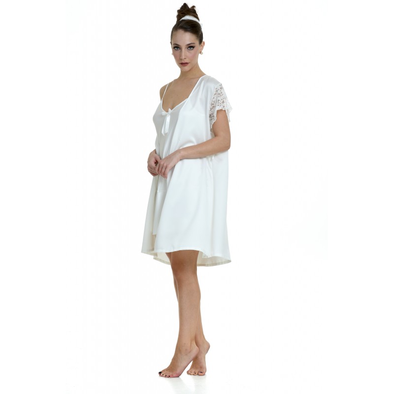 ZEN By Daisy - Γυναικείο Νυφικό Σετ με Νυχτικό και Ρόμπα Σατέν