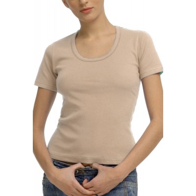 Helios Γυναικεία Μπλούζα Κοντό Μανίκι Ανοικτός Λαιμός