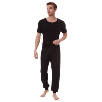 Minerva - Ανδρική Φανέλα Κοντομάνικη Rib Μάλλινη Merinos - (2XLarge)