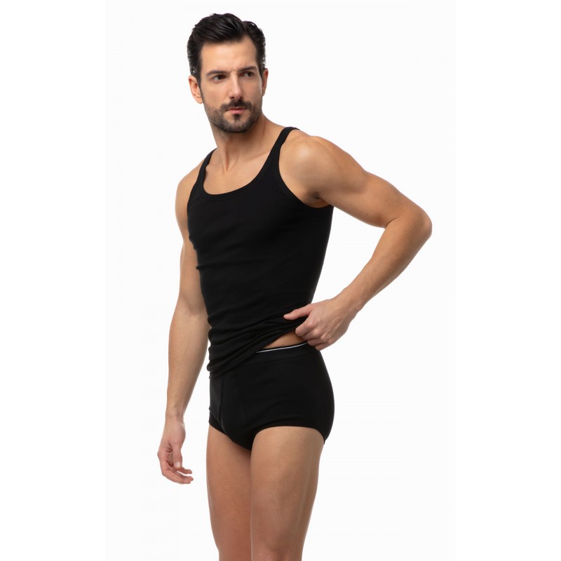 Minerva Classic Βαμβακερή Ανδρική Αμάνικη Φανέλα 2 τμχ (Μέγεθος 3 & 4)