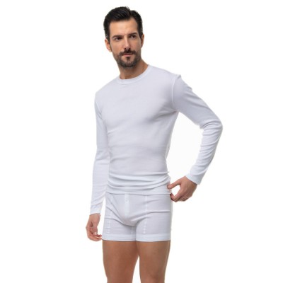 Minerva - Classic Ανδρική Μακρυμάνικη Φανέλα Κλειστή Λαιμόκοψη (Medium-Large)