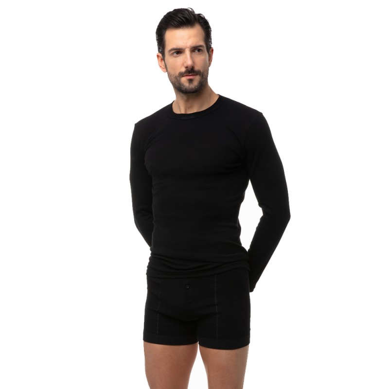 Minerva - Classic Ανδρική Μακρυμάνικη Φανέλα Κλειστή Λαιμόκοψη (Medium-Large)