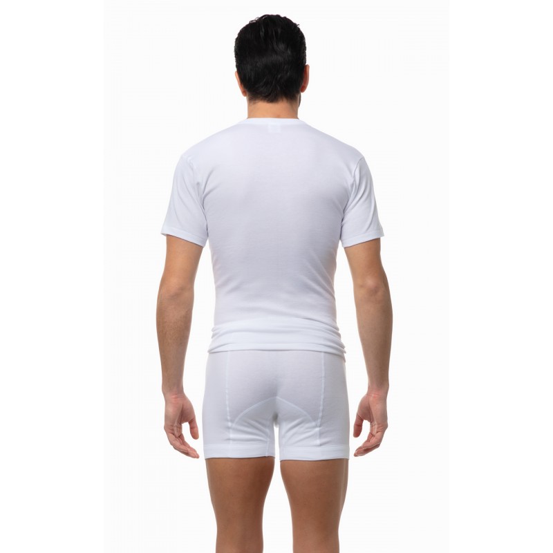 Minerva - Ανδρική Κοντομάνικη Φανέλα Κλειστή Λαιμόκοψη Σετ 2 τμχ. (Μέγεθος 5-6-7)