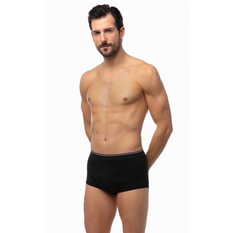 Minerva - Classic Βαμβακερό Ανδρικό Σλιπ με Εξωτερικό Λάστιχο & Άνοιγμα 2τμχ (Μέγεθος 3 & 4)