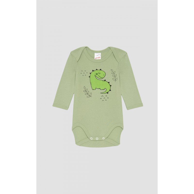 Minerva - Βρεφικό Φορμάκι Μακρυμάνικο Little Dino (78-98 cm - 6-36 μηνών) Συσκευασία 2 Τεμαχίων