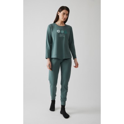 Minerva - Γυναικεία Χειμερινή Πυτζάμα ENJOY LIFE