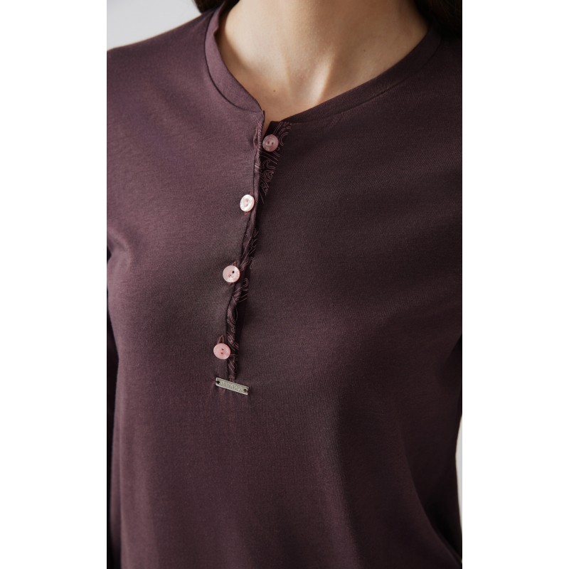 Minerva - Γυναικεία Χειμερινή Πυτζάμα TENCEL™ Modal με Πατιλέτα