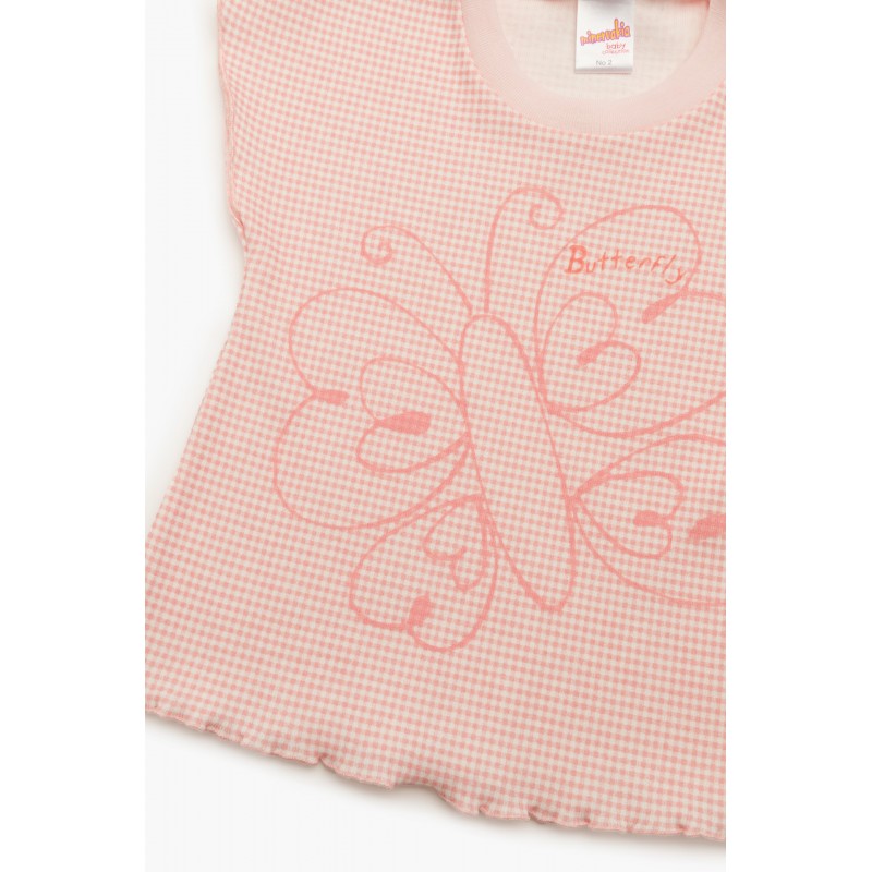 Minerva - Βρεφική Πυτζάμα για Κορίτσι με Ζαπονέ Μανίκι Magic Butterfly (1-4 ετών)