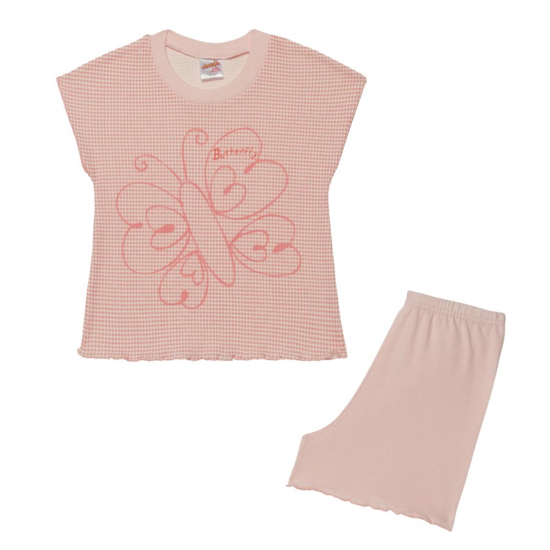 Minerva - Βρεφική Πυτζάμα για Κορίτσι με Ζαπονέ Μανίκι Magic Butterfly (1-4 ετών)