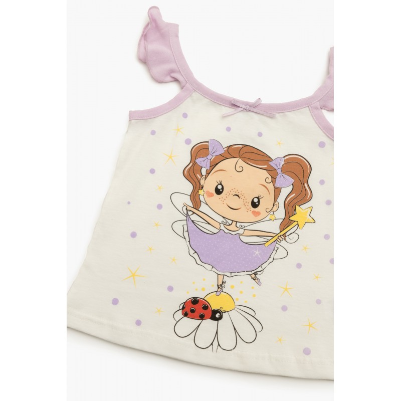 Minerva - Βρεφική Πυτζάμα Αμάνικη για Κορίτσι Fashion Girl ( 1 - 4 ετών )