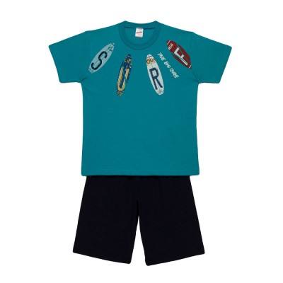 Minerva - Εφηβική Πυτζάμα Κοντομάνικη για Αγόρι Surf (12 έως 16 ετών)