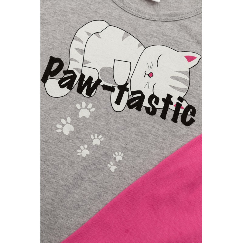 Minerva - Παιδική Πυτζάμα Κοντομάνικη για Κορίτσι Sleepy Cats (4 έως 10 ετών)