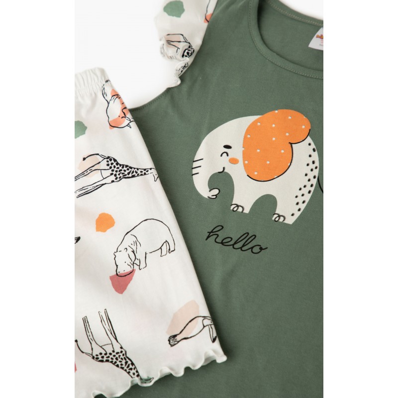 Minerva - Εφηβική Πυτζάμα για Κορίτσι Κοντομάνικη Safari (12 έως 16 ετών)