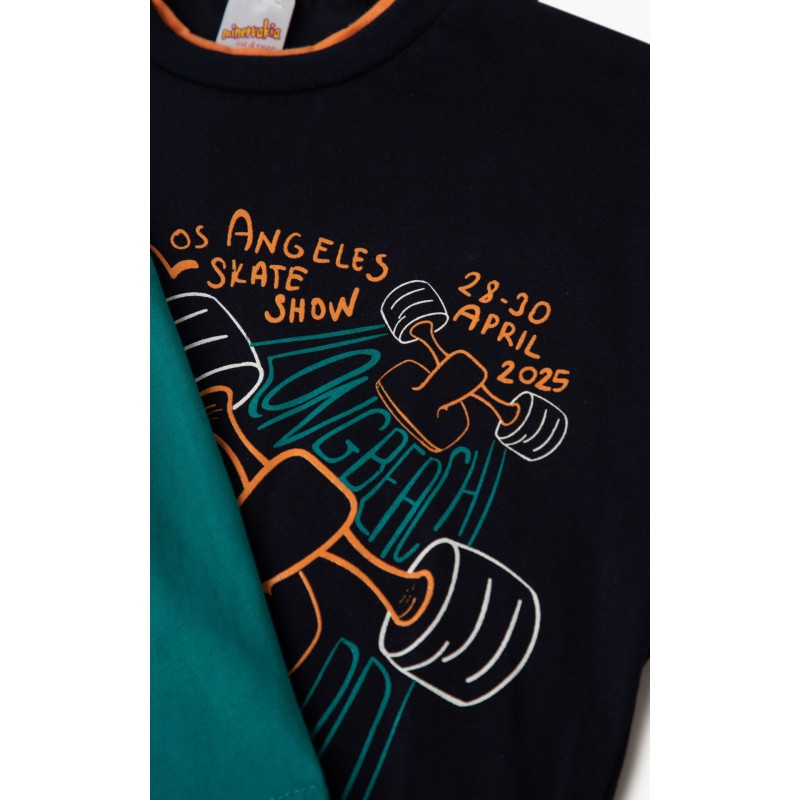 Minerva - Εφηβική Πυτζάμα για Αγόρι Κοντομάνικη Skate Show (12 έως 16 ετών)