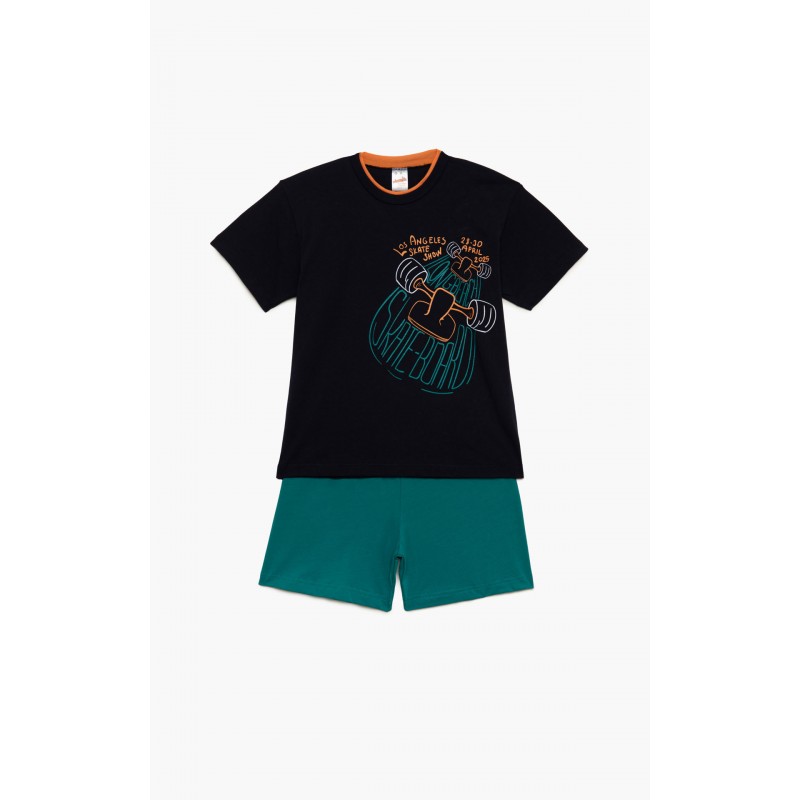 Minerva - Εφηβική Πυτζάμα για Αγόρι Κοντομάνικη Skate Show (12 έως 16 ετών)