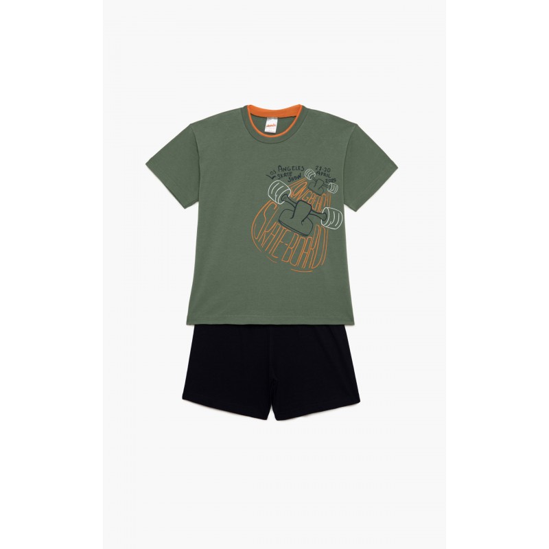 Minerva - Εφηβική Πυτζάμα για Αγόρι Κοντομάνικη Skate Show (12 έως 16 ετών)