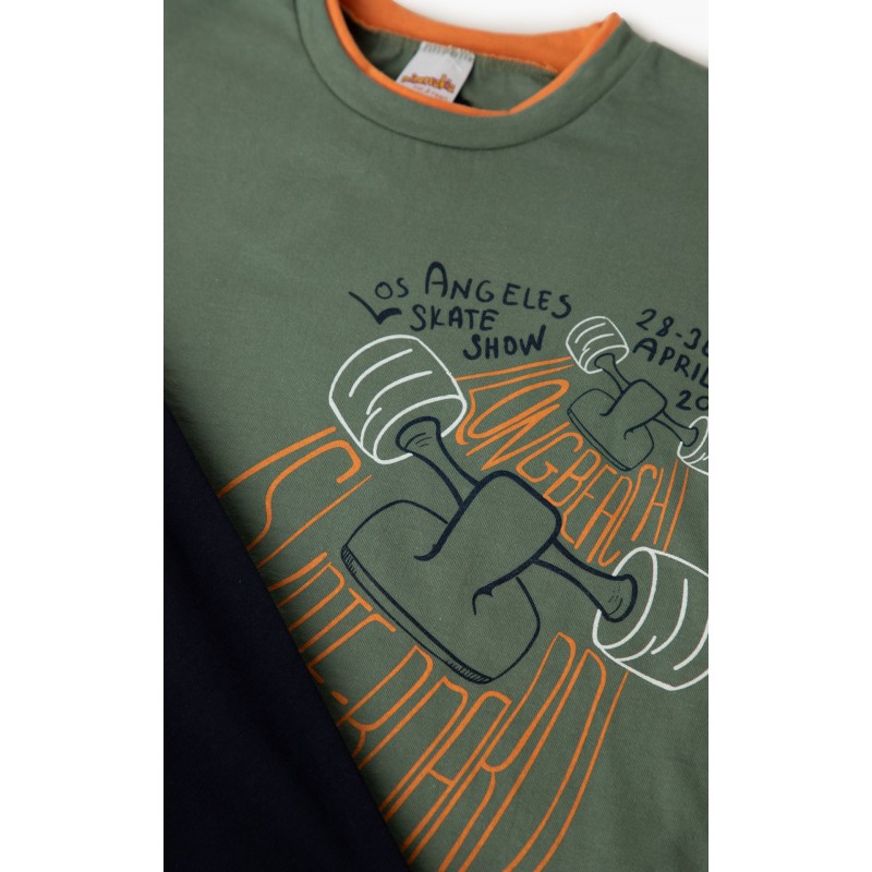 Minerva - Παιδική Πυτζάμα για Αγόρι Κοντομάνικη Skate Show (4 έως 10 ετών)