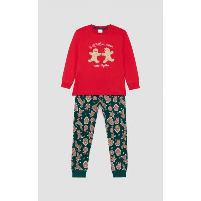 Minerva - Παιδική Χριστουγεννιάτικη Πυτζάμα Unisex X-mas Biscuits (4 έως 10 ετών)