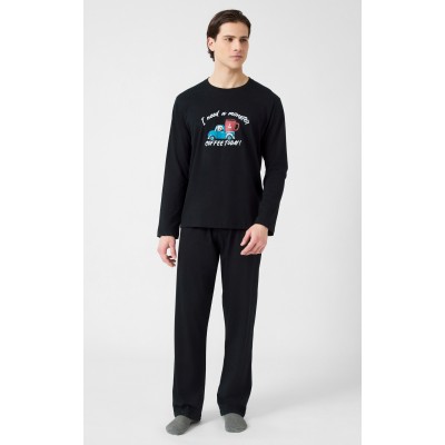 Minerva - Ανδρική Χειμερινή Πυτζάμα Coffee Cup