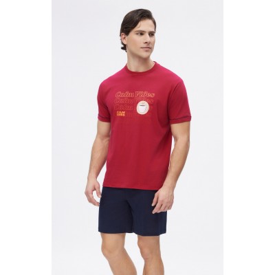 Minerva - Ανδρική Καλοκαιρινή Πυτζάμα Κοντομάνικη Calm Vibes