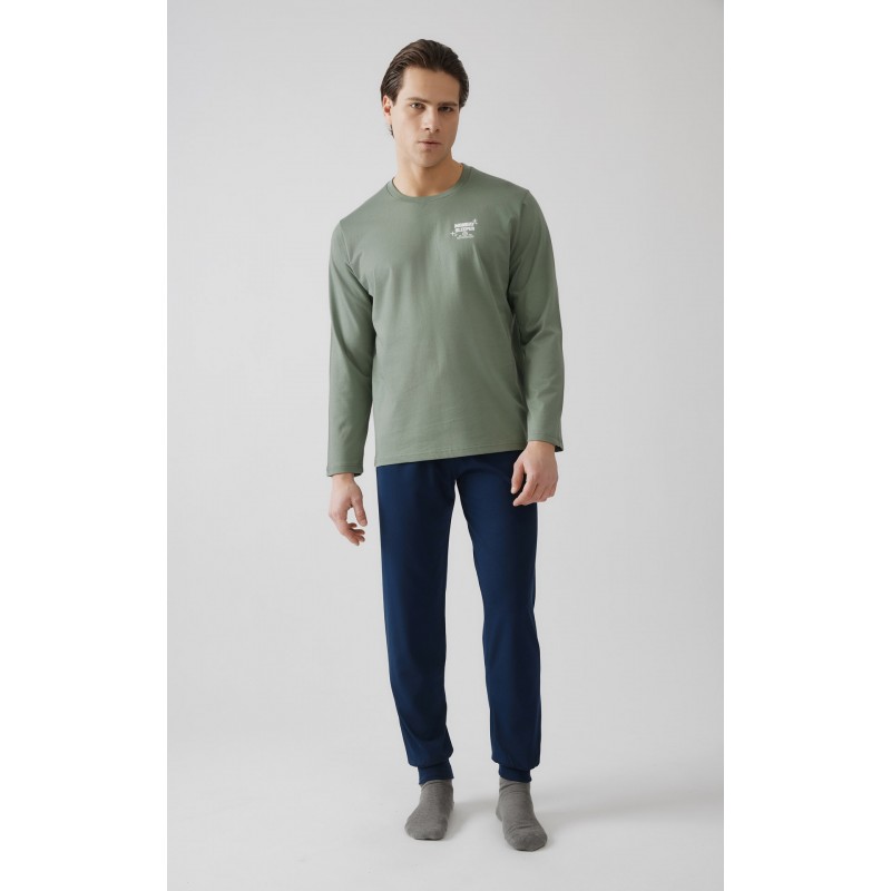 Minerva - Ανδρική Χειμερινή Πυτζάμα MONDAY Plus Size 3XL Minerva - Ανδρική Χειμερινή Πυτζάμα MONDAY Plus Size 3XL