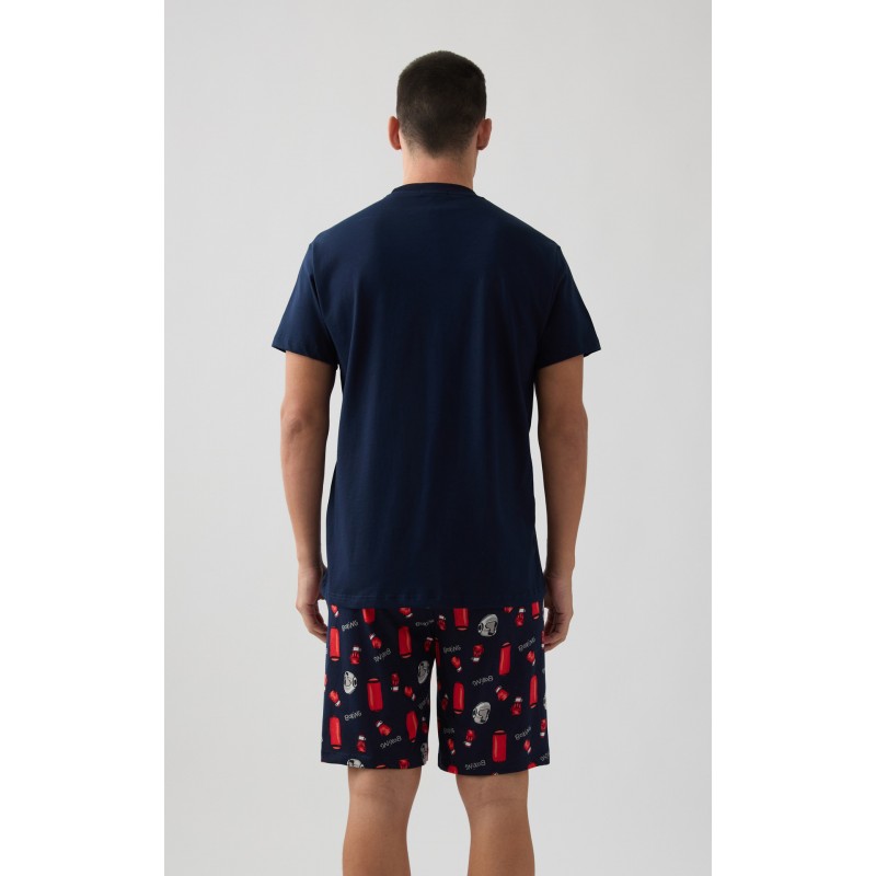Minerva - Ανδρική Καλοκαιρινή Πυτζάμα Boxing Plus Size 3XL Minerva - Ανδρική Καλοκαιρινή Πυτζάμα Boxing Plus Size 3XL
