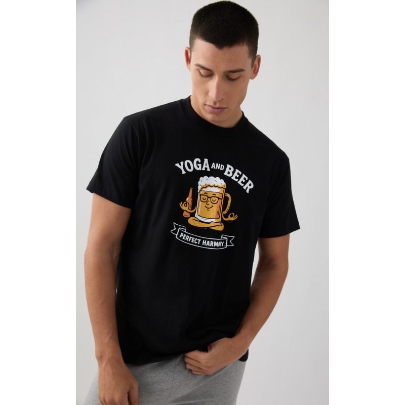 Minerva - Yoga & Beer Ανδρική Καλοκαιρινή Πυτζάμα Minerva - Yoga & Beer Ανδρική Καλοκαιρινή Πυτζάμα