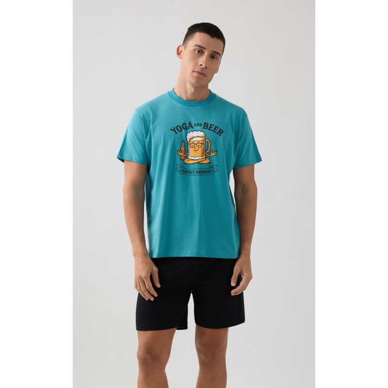 Minerva - Yoga & Beer Ανδρική Καλοκαιρινή Πυτζάμα Minerva - Yoga & Beer Ανδρική Καλοκαιρινή Πυτζάμα