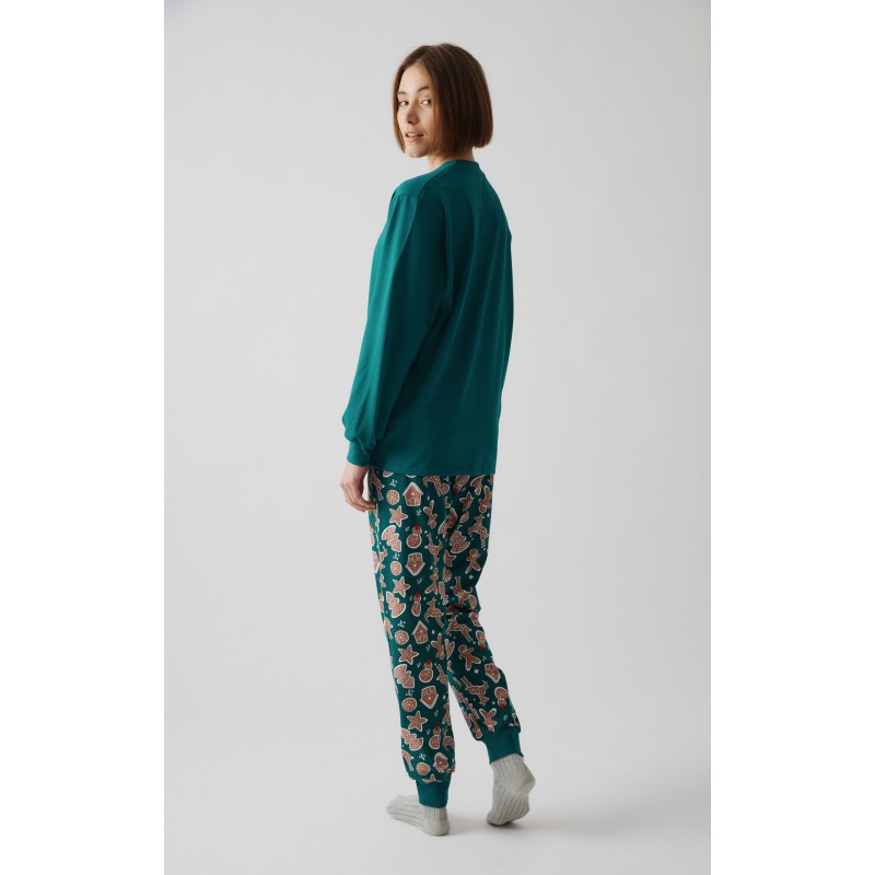 Minerva - Unisex Χειμερινή Χριστουγεννιάτικη Πυτζάμα X-MAS BISCUIT Plus Size 3XL