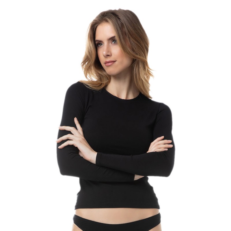 Minerva - Fimelle TENCEL™ Γυναικεία Μακρυμάνικη Μπλούζα με Στρογγυλή Λαιμόκοψη Modal