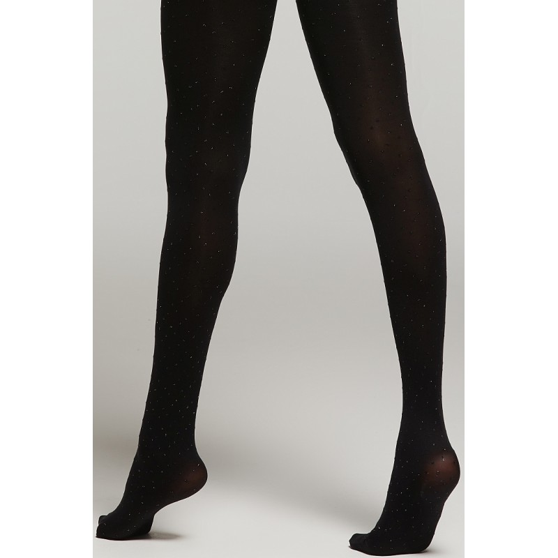 Pompea CL Tempesta 100Den Γυναικείο Καλσόν Αδιάφανο με Λούρεξ Πουά Σχέδιο